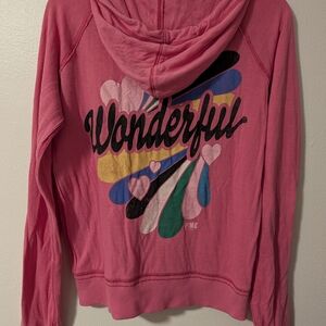 Y2K Victoria's Secret Pink 'Wonderful' Graphic Hoodie